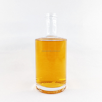 Bouteilles en verre rondes personnalisées avec logo, 750 ml, en verre silex, pour alcool, vodka, gin, tequila, liqueur, avec bouchon – Vente en gros