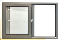 Ventana Corredera Horizontal de Aleación de Aluminio con Aislamiento Térmico, Doble Vidrio Resistente al Viento para Casas Modernas y Villas