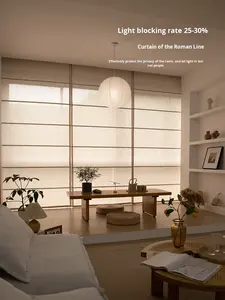 Nouveaux stores à enrouleur de style chinois, stores romains japonais, rideaux électriques intelligents à levage électrique, 100% polyester, isolation, <span class=keywords><strong>baie</strong></span> - Product Image 2