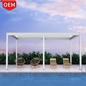 Pergola de luxe en aluminium Bioclimatique, arbre de jardin, Pergola en aluminium, pergolo de toit OEM - Product Image 2