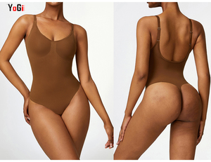 Một mảnh liền mạch Nylon bodysuit cho phụ nữ thoáng khí Tummy kiểm soát thể dục thể thao phòng tập thể dục Yoga Dancing Shapewear - Product Image 2