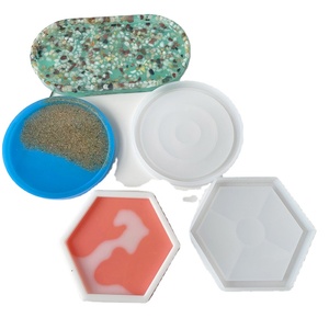 Moule en silicone ovale pour support de table, dessous de verre, plateau miroir, résine époxy cristalline, résistant à la chaleur, écologique, blanc souple, pour fabrication de résine DIY - Product Image 2