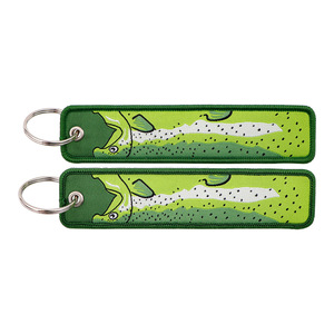 New Halloween dây móc khóa bán buôn tùy chỉnh đáng sợ ma mặt Key tag thêu Keyring chuyến bay cho Logo dệt Móc khóa Anime - Product Image 5