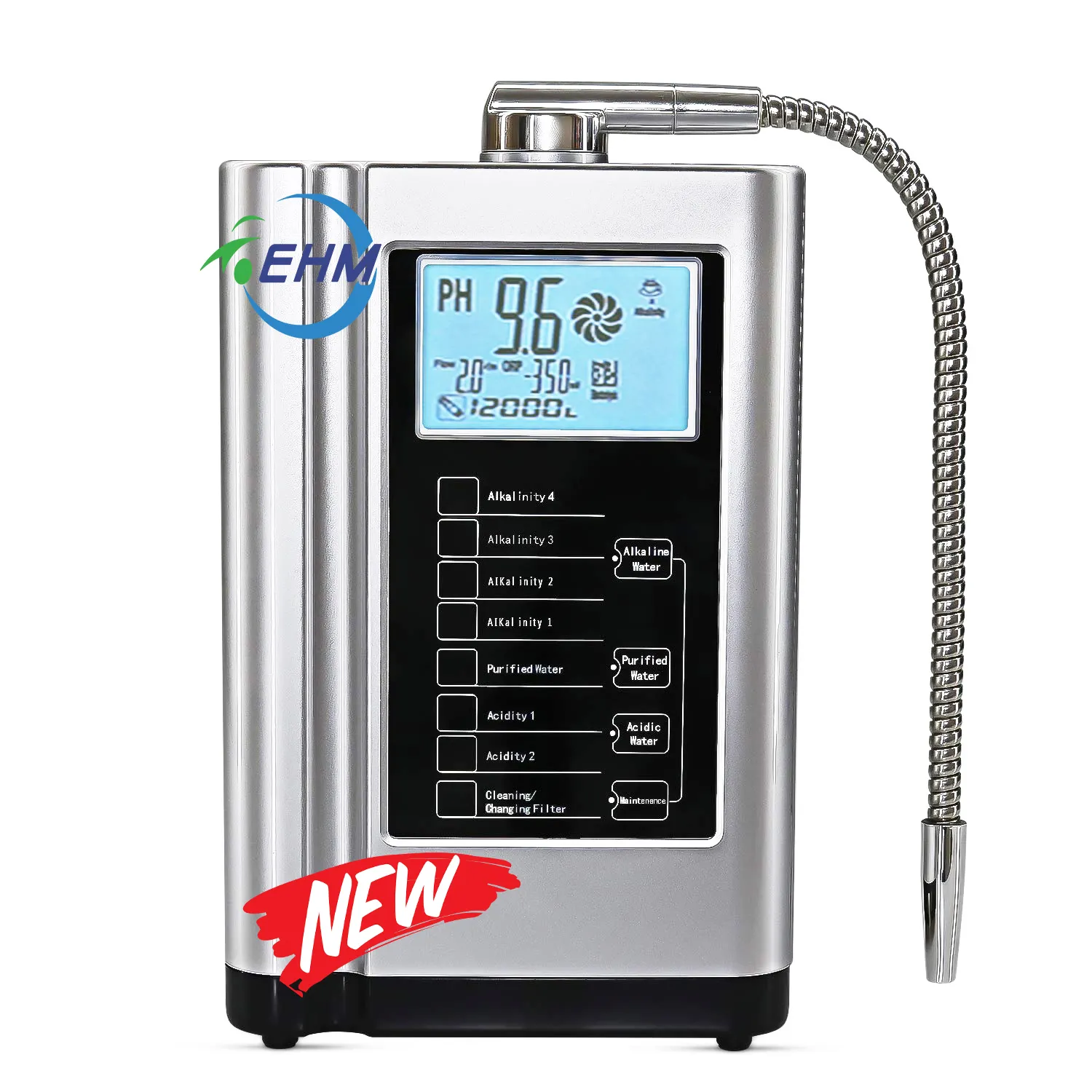 7 플레이트 EHM-729 kangen 물 기계 알칼리성 물 필터 높은 pH 값