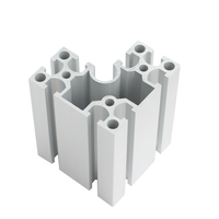 Profilé d'angle en aluminium en forme de L 8080, grande taille, alliage d'aluminium industriel à angle droit, pièce renforcée pour base de machine