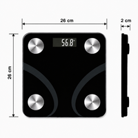 Balance connectée intelligente certifiée CE RoHS, 180 kg, balance de salle de bain numérique, balance électronique haute précision pour projets de santé