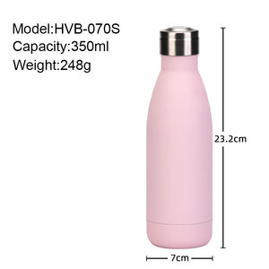 Gourde isotherme classique réutilisable en métal 350 ml, en acier inoxydable 304, pour garder vos boissons chaudes ou froides. - Product Image 3