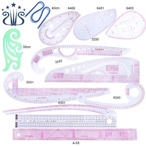 CZ-43 RTS 12 Thước May Tự Làm Cái/bộ Bộ Thước Kẻ Họa Tiết Đường Cong Kiểu Pháp - Product Image 1