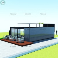 Conception de café-restaurant en conteneur de 20 pieds, café-bar moderne en conteneur extérieur, restaurant