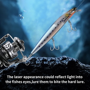 Señuelo de pesca de acero inoxidable de 14.5cm/16cm con escamas brillantes y diseño Crazy Scales, tipo Minnow flotante de lanzamiento largo, universal para <span class=keywords><strong>Bigmouth</strong></span> - Product Image 4