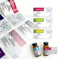 Autocollants personnalisés écologiques à texture holographique pour flacons de 3 ml, étiquettes inviolables pour compléments alimentaires
