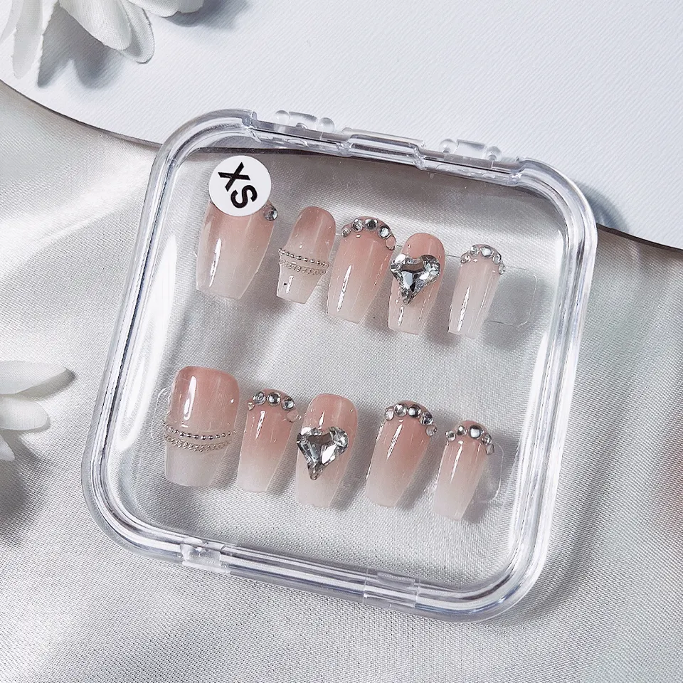 2023 Fangxia ручная работа Гель-лак для ногтей на заказ роскошные стразы искусственные ногти