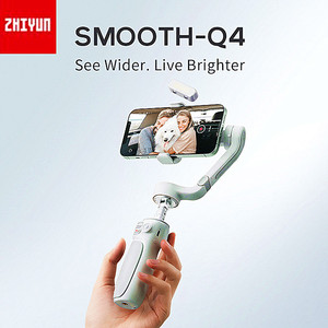 Estabilizador de cardán para teléfono inteligente <span class=keywords><strong>Zhiyun</strong></span> Smooth <span class=keywords><strong>Q4</strong></span> de 3 ejes con trípode de agarre de luz de relleno LED para Youtube iPhone 13 12 /Galaxy S21 Ultra - Product Image 1