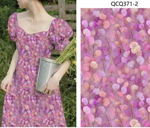 Nuevo Estilo y Moda, Tela de Rayón 100% <span class=keywords><strong>con</strong></span> Estampado Floral Digital Personalizado, Tela de Rayón <span class=keywords><strong>con</strong></span> Acabado Antiarrugas para Vestidos - Product Image 4