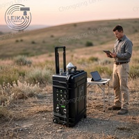 Unité de simulation de signal GNSS portable 4 bandes, portée 0,5-1 km, couverture omnidirectionnelle 360°, boîtier IP65, batterie 24h, contrôle à distance de trajectoire de drone