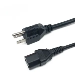 Low Price America Standard USA AC Power Cord 3pin Plug US 3 Pin Power Cable for Computer