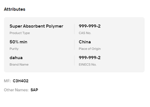 Poudre épaississante de polyacrylate de sodium de qualité cosmétique SAP pour le contrôle de la texture des produits en lotion - Product Image 6