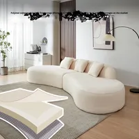 Komprimierte Sofa garnitur Möbel Unregelmäßig geformtes Wohnzimmer Sofa Moderne komprimierte Möbel
