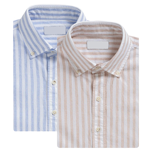 <span class=keywords><strong>Camicia</strong></span> in <span class=keywords><strong>Lino</strong></span> da Uomo a Righe, Maniche Lunghe, Traspirante, Comoda, Morbida, Casual, di Alta Qualità, Personalizzabile con Logo - Product Image 1
