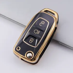 Buy TPU Leather Car Key Cover Compatible with Tata Nexon, Harrier