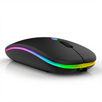 Souris de bureau mini ultra-fine rechargeable 3D personnalisée avec logo, sans fil 2,4 G, Bluetooth optique, avec récepteur USB/Type-C, best-seller