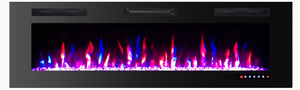 <span class=keywords><strong>Cheminée</strong></span> électrique décorative 3D avec lumière LED de 60 pouces, décoration de flamme de <span class=keywords><strong>feu</strong></span> pour la maison - Product Image 3