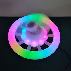 <span class=keywords><strong>Ventilador</strong></span> de techo moderno LED <span class=keywords><strong>con</strong></span> iluminación de ambiente RGB E27 Base ajustable y control remoto ABS cuerpo de lámpara para hogar o apartamento - Product Image 2