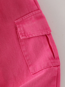 Set Casual 2 Pezzi per <span class=keywords><strong>Bambina</strong></span> Primavera 2026: <span class=keywords><strong>Felpa</strong></span> <span class=keywords><strong>Bianca</strong></span> con Fiocchi + Pantaloni Cargo Rosa - Product Image 5