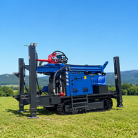 Foreuse de puits d'eau sur chenilles avec moteur diesel, pour forage de 200m à 300m