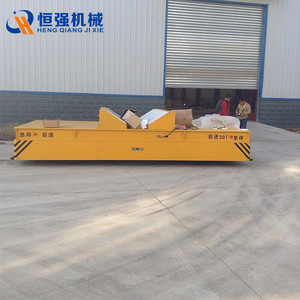 Vehículo de transporte a batería con neumáticos de caucho sin rieles Hengqiang, camión eléctrico de plataforma plana de 5-50 toneladas para uso industrial - Product Image 4