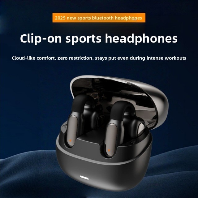 New Arrivals Ear Clip Wireless Earbuds for 5.0 ENC Noise Cancelling Digital Display IPX5 Waterproof 20 Hours Playtime Hi-Fi