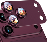Protection d'objectif d'appareil photo anti-rayures en verre avec cadre métallique premium pour iPhone 18 Pro Max, modèle 2026