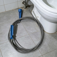 Desatascador Manual de Tuberías - Herramienta de Desobstrucción de Alta Resistencia para Fregaderos de Cocina, Inodoros y Tuberías de Baño