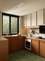 Set Kabinet Dapur Aluminium Kustomisasi Utama untuk Rumah Modern, Tahan Air, Anti Karat, Kedap Udara, Struktur Tahan Lama