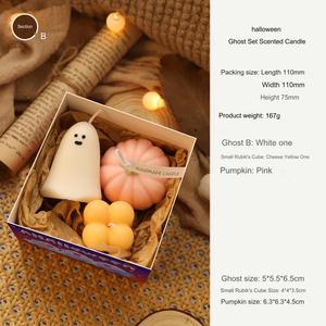 Ghostly Halloween Atmosphere <strong>Candle</strong> Set <strong>3</strong>-Piece Soy Wax Scented <strong>Candles</strong> Fragrance for Halloween Party Decor Festive Home Gifts