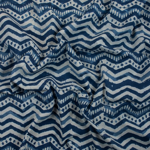 Premium Quality Indian Cotton Handmade Zig Zag Block Printed <b>Fabric</b> Nonwoven for Home Textile Clothing Wholesale Running <b>Fabric</b> - Product Image 1