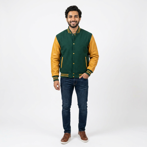 Embroidery Varsity Jacket New Collection of Letterman Baseball Varsity Jackets <b>Leather</b> Sleeve Letterman Wool Body - Product Image 1