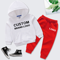 Conyson Bunte Kinderkleidung Herbst Langarm Baumwolle Kapuzenpullover Kinder Outfits Trainingsanzug Kleinkind Jungen Sweatanzug
