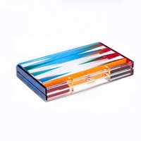 Luxe Lucite Ensemble de jeu de société de Backgammon écologique Présentoirs élégants pour la maison ou le bureau