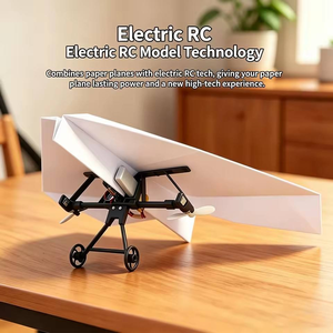 Kit de mise à niveau pour <span class=keywords><strong>avion</strong></span> <span class=keywords><strong>en</strong></span> <span class=keywords><strong>papier</strong></span> RC DIY avec gyroscope intégré, ensemble d'alimentation 2.4G RC et 20 avions <span class=keywords><strong>en</strong></span> <span class=keywords><strong>papier</strong></span> DIY colorés, jouet volant STEM pour enfants - Product Image 5