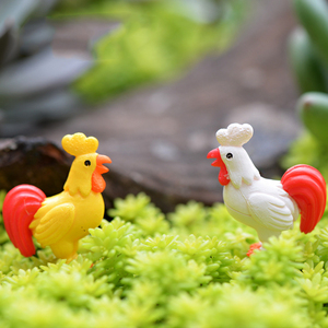 Miniatures de poulets, coqs et poules simulés pour décorations paysagères, miniatures de poulets, breloques, ornements de bureau, accessoires de bricolage - Product Image 2