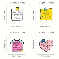 Alfileres de solapa de esmalte suave a granel de precio barato personalizado OEM ODM con palabras positivas, broches decorativos, alfileres personalizados
