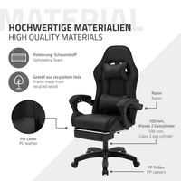 Chaise de Gaming Personnalisée à Dossier Haut, Meilleur Rapport Qualité-Prix, avec Accoudoirs Articulés, en Cuir PU et Base en Acier, Idéale pour les Gamers en Appartement