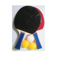 Raquettes de tennis de table en bois de peuplier et caoutchouc, articles populaires à bas prix, très demandées en 2026, pour usage quotidien