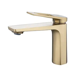 2024 Best Price Sale Brushed Golden Brass Sample Basin Sink Faucet Faucet Mixer Bathroom Faucet