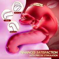 Zungenleck-Massagegerät für Frauen 10 Zungenleck- + 10 Schwingmodi 100% Wasserdicht USB-Aufladbar für Klitorale/Vaginale Anwendung