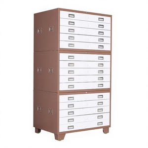 Meuble de rangement en acier multi-tiroirs pour cartes, mobilier de bureau moderne, impression par transfert multi-motifs et autres motifs - Product Image 1