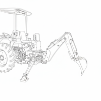 BITSMANN PTO rétrocaveuse pour tracteur tringlerie 3 points utilisation agricole moteur noyau composant Chine fournisseur tracteur rétrocaveuse vente