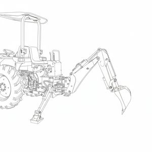 Bitsmann Pto Backhoe Attachment Voor Tractor 3-Punts Koppeling Farm Gebruik Motor Core Component China Leverancier Tractor Backhoe Verkoop - Product Image 6