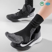 Chaussettes de basketball mi-mollet en coton épaissi, absorbantes, respirantes, anti-odeur, à bout sans couture, pour l'automne et l'hiver